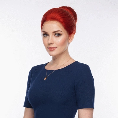 Woman styling a 360 lace wig, showing versatility